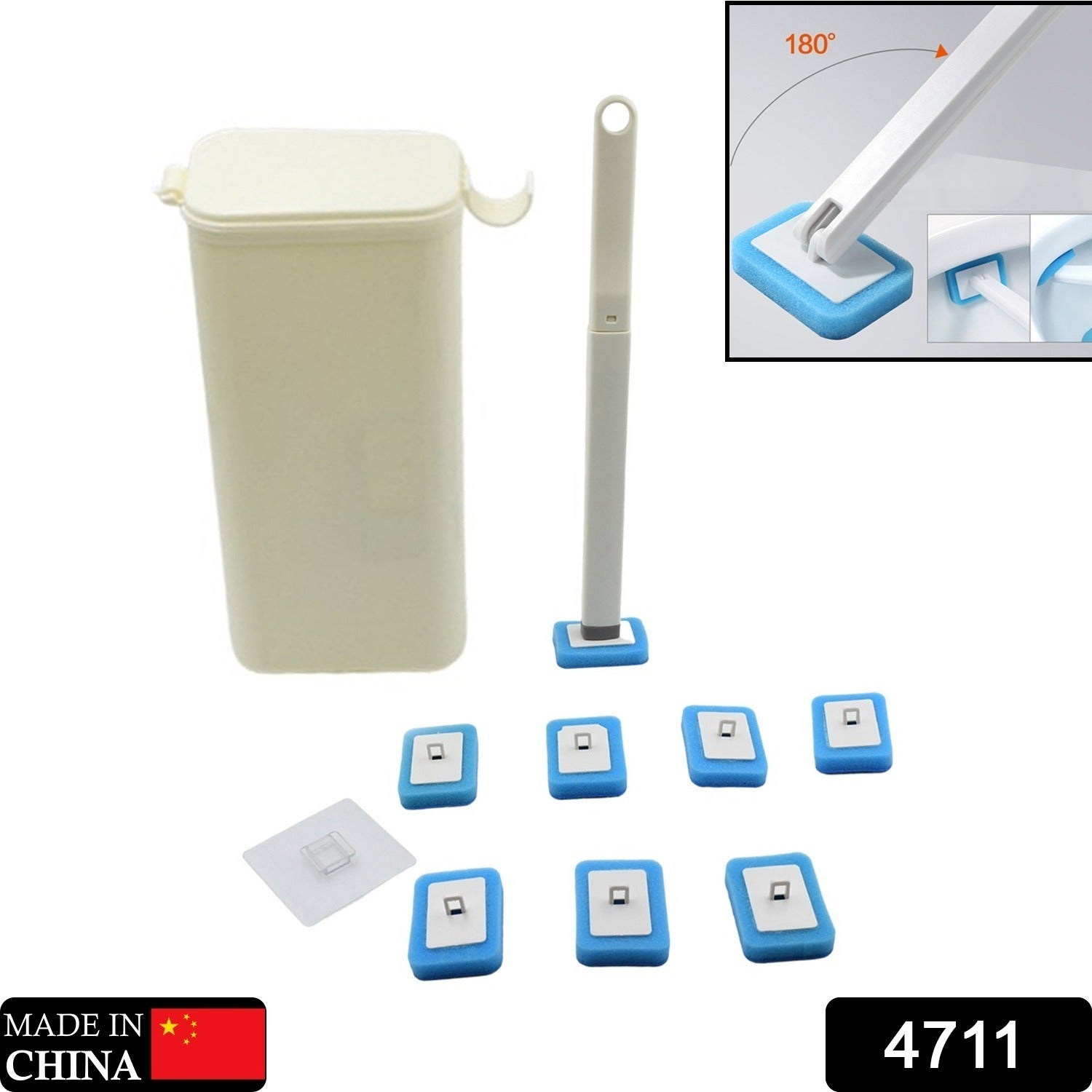 4711 Toilet Brush Wand Toilet Brush Kit With 8 Count Disposable Toilet Refills Heads 4711 Toilet Brush Wand Toilet Brush Kit With 8 Count Disposable Toilet Refills Heads
